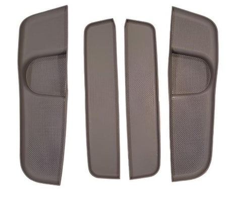 Para VW T6 Camper Transporter Inserciones de goma en el bolsillo de la puerta - Juego de alfombrillas grises, ajuste directo