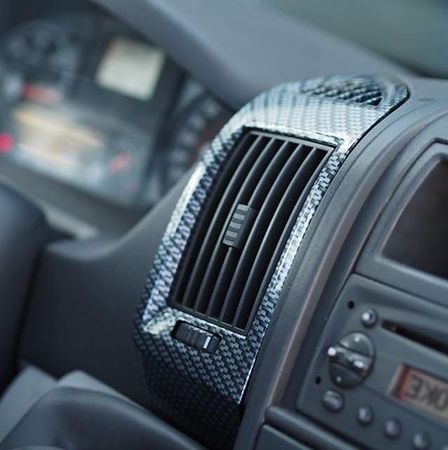 For Fiat Ducato, Peugeot Boxer, Citroën Jumper Dashboard Air Vent (Silver Carbon)