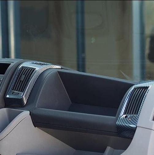 For Fiat Ducato, Peugeot Boxer, Citroën Jumper Dashboard Air Vent (Silver Carbon)