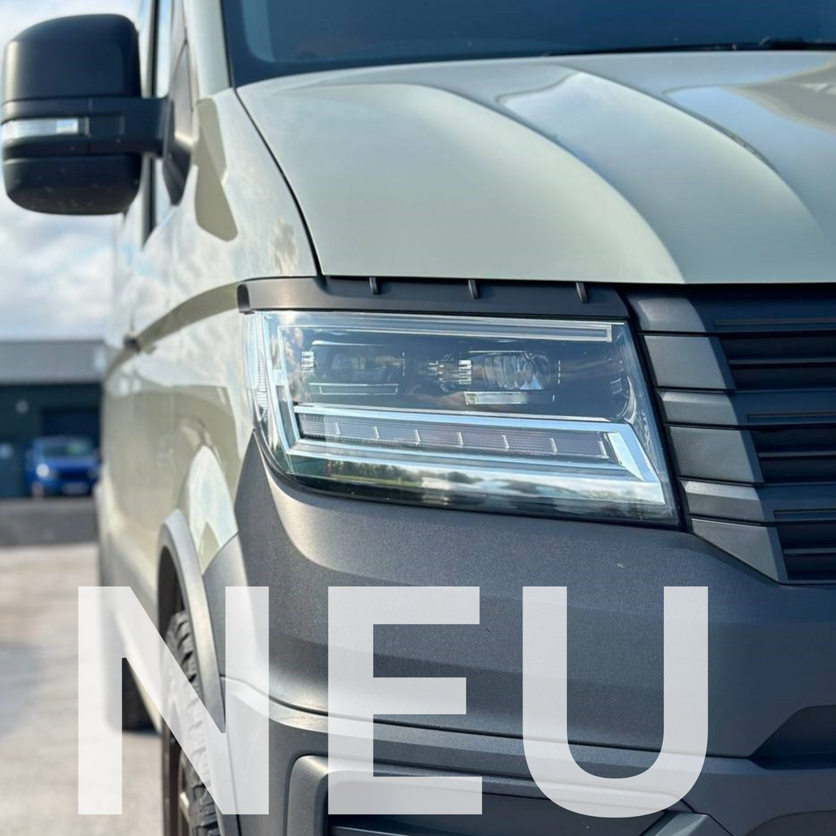 Pour nouveau VW Crafter Headlight Garniture de sourcil – Hammerite - Accessoire de style Van by Van-X