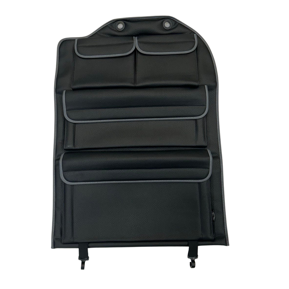 Pour le nouveau VW Crafter Organisateur de dossier de siège passager double droit | Poche de rangement en similicuir noir – Van-X