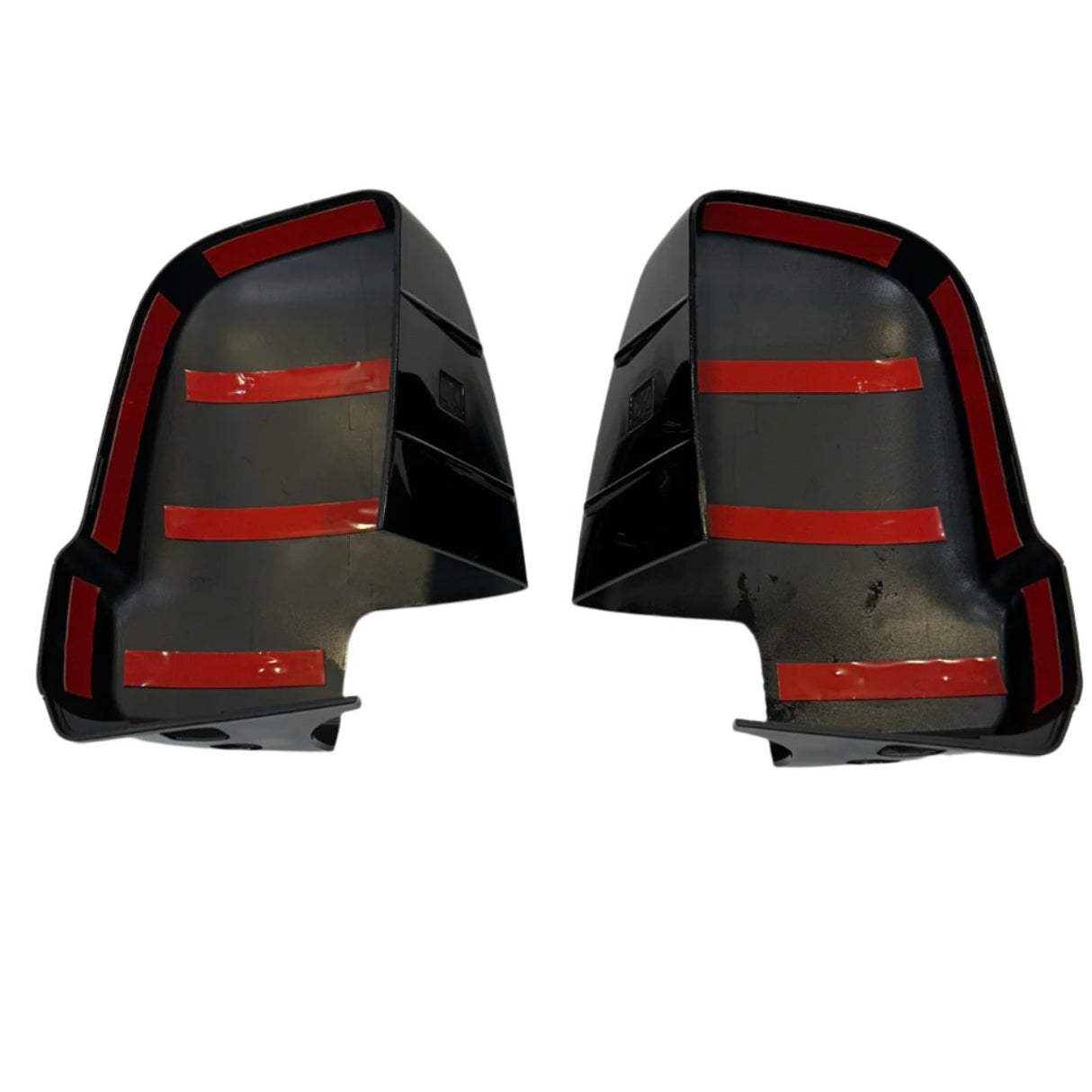 Per Mercedes Sprinter 907 Coperchi Calotte Specchietti Retrovisori Senza Indicatore - Nero Lucido (Set di 2) - Coperture Specchietti di Ricambio per Furgoni Sprinter