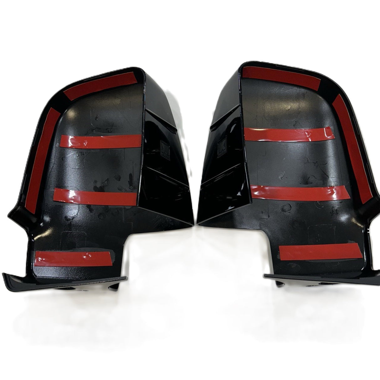 For Mercedes Sprinter 907 Wing Mirror Covers with Indicator - Gloss Black (Set of 2) - Replacement Caps for 907 Models