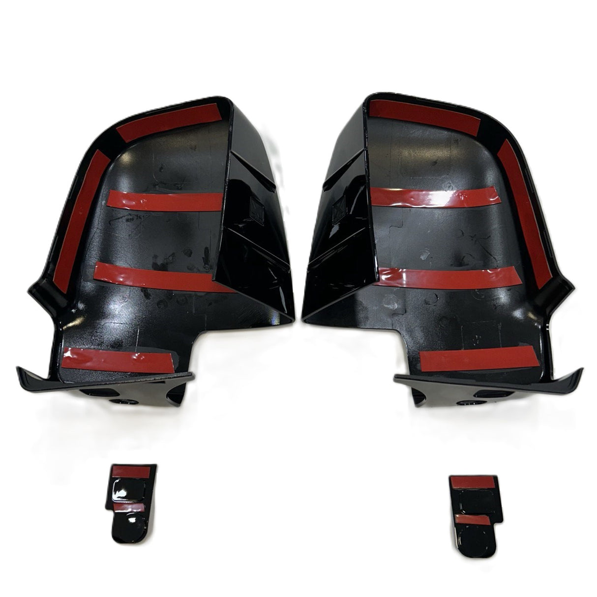 For Mercedes Sprinter 907 Wing Mirror Covers with Indicator - Gloss Black (Set of 2) - Replacement Caps for 907 Models