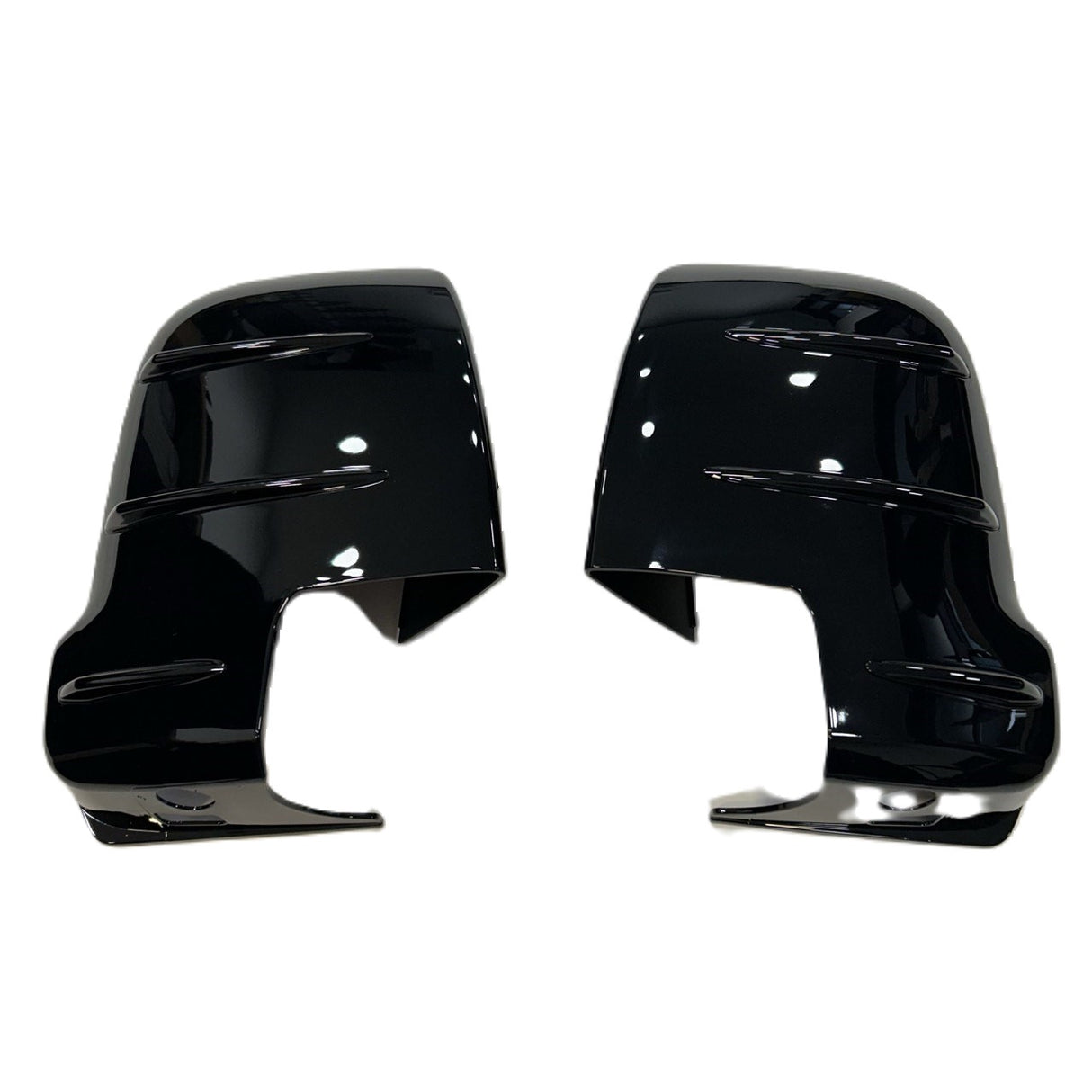 For Mercedes Sprinter 907 Wing Mirror Covers with Indicator - Gloss Black (Set of 2) - Replacement Caps for 907 Models