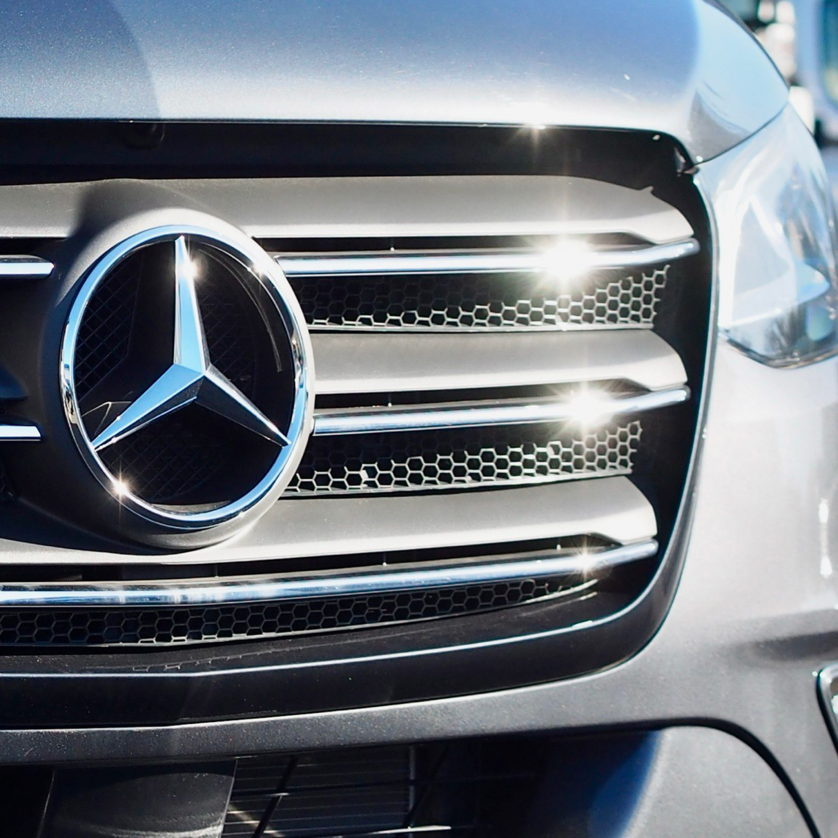 Für Mercedes Sprinter 907 Wabengitter-Set für oberen Kühlergrill – 5-teiliges Set | Van-X