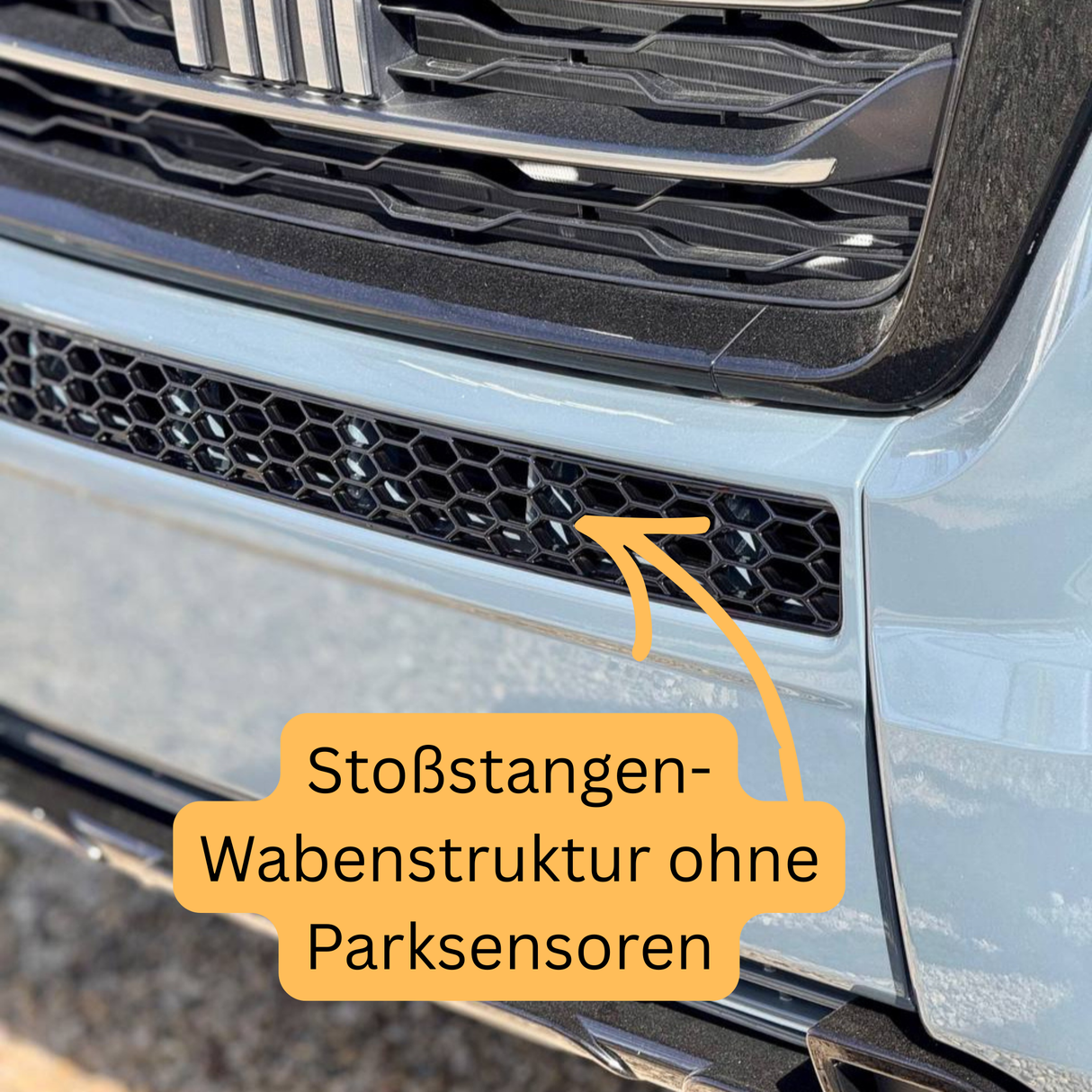 Fiat Ducato Stoßfänger Wabengitter ohne Parksensoren – Glänzend Schwarz