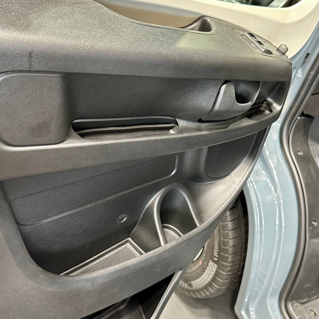 For Opel Movano Rubber Door Liner Pocket Inserts - Black - Van-X