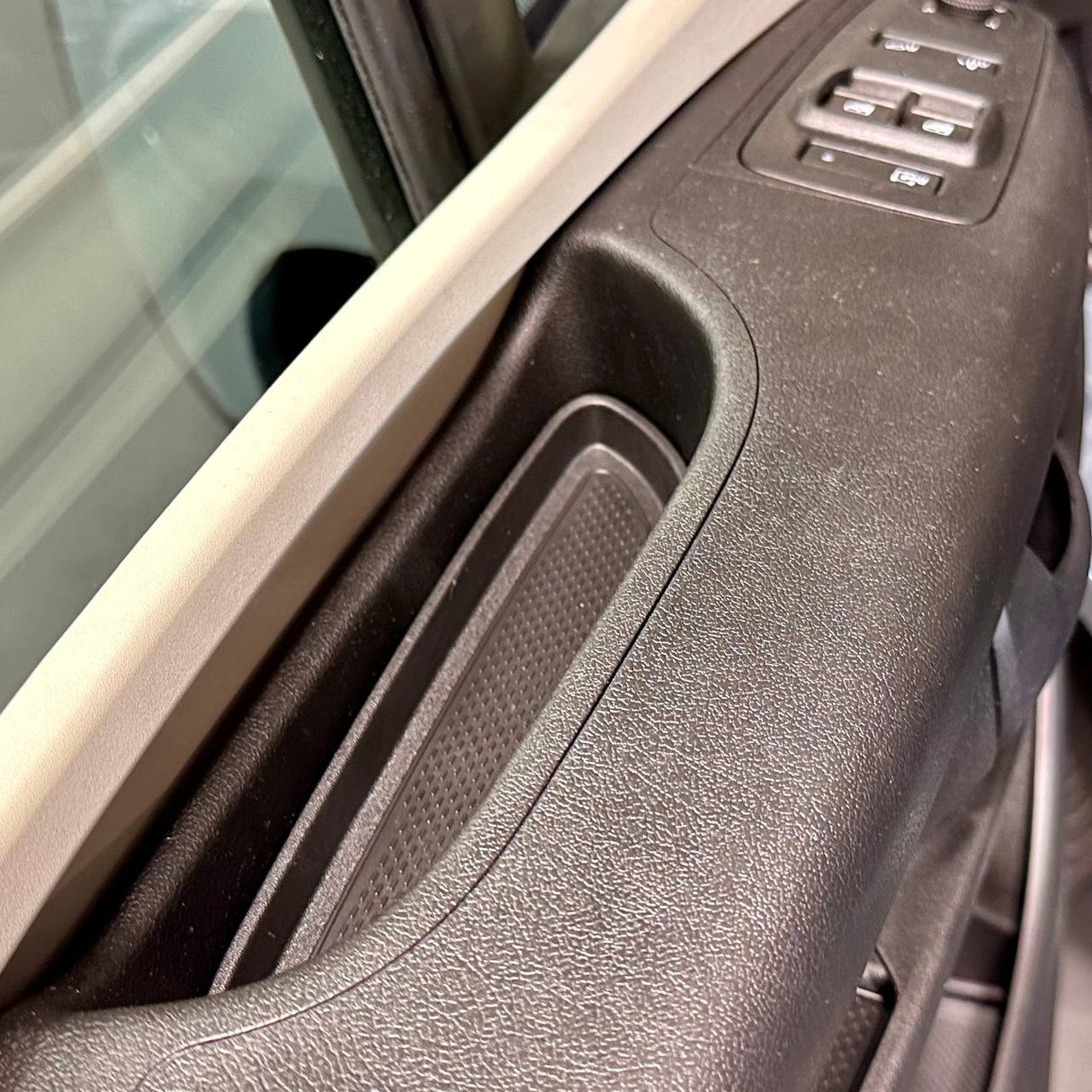 Fiat Ducato RAM ProMaster Revestimiento de Puerta Bolsillos de Goma Bolsillos - Negro - Van-X