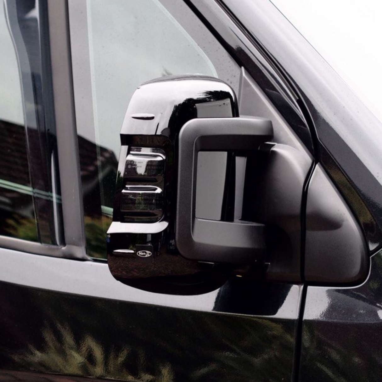 Per Citroen Jumper Wing Mirror Cap/Coperchi (Set di 2) - Nero | Van-X