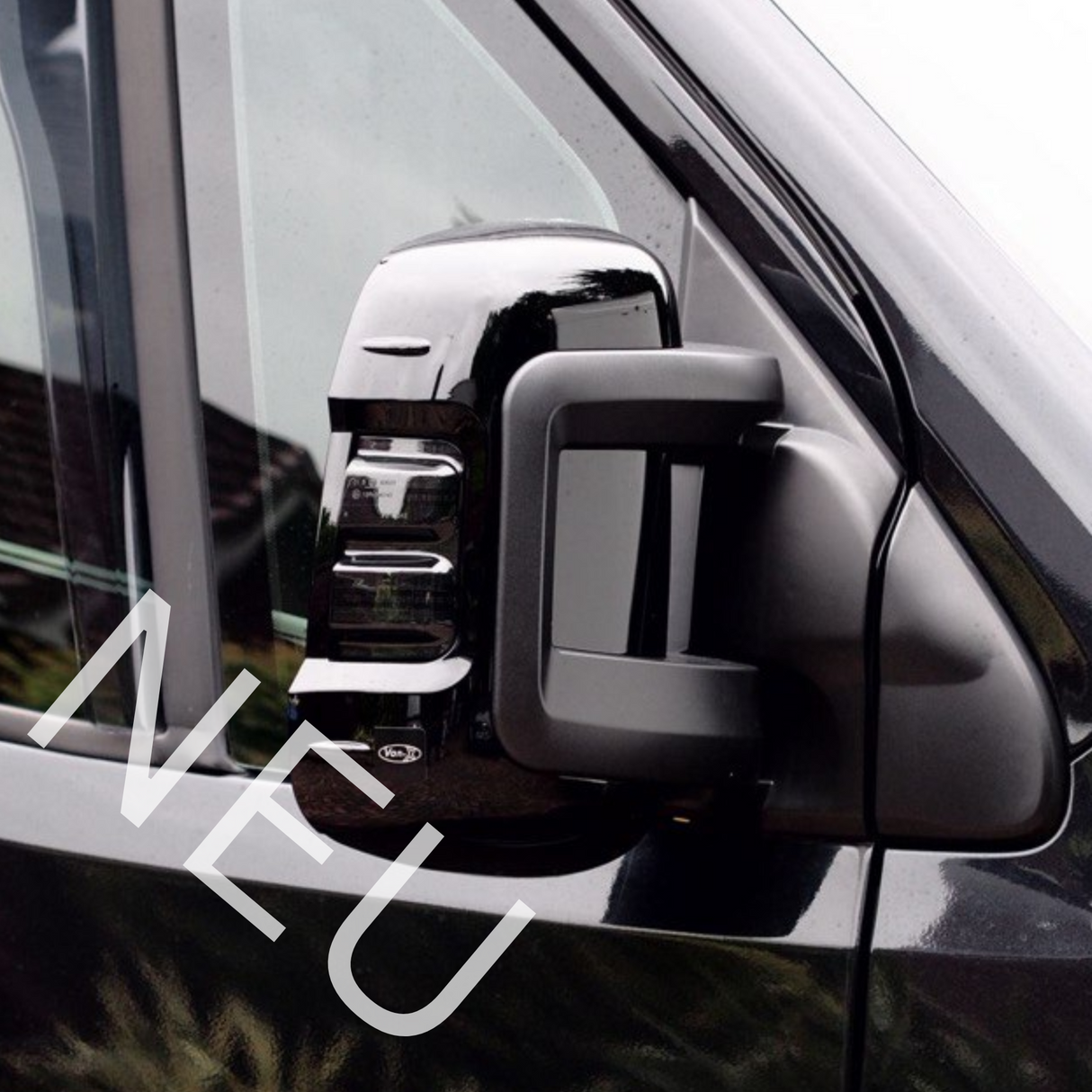 Per Citroen Jumper Wing Mirror Cap/Coperchi (Set di 2) - Nero | Van-X