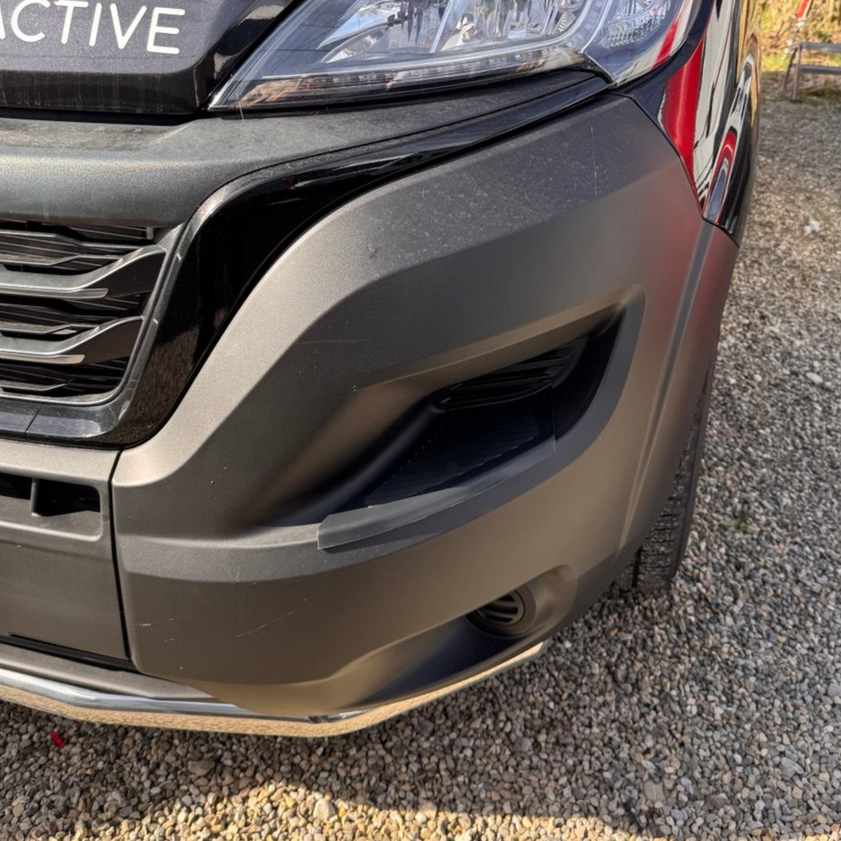 Für Fiat Ducato Frontstoßstange Fußplattenschutz – Schwarz, 2er Set | Van-X