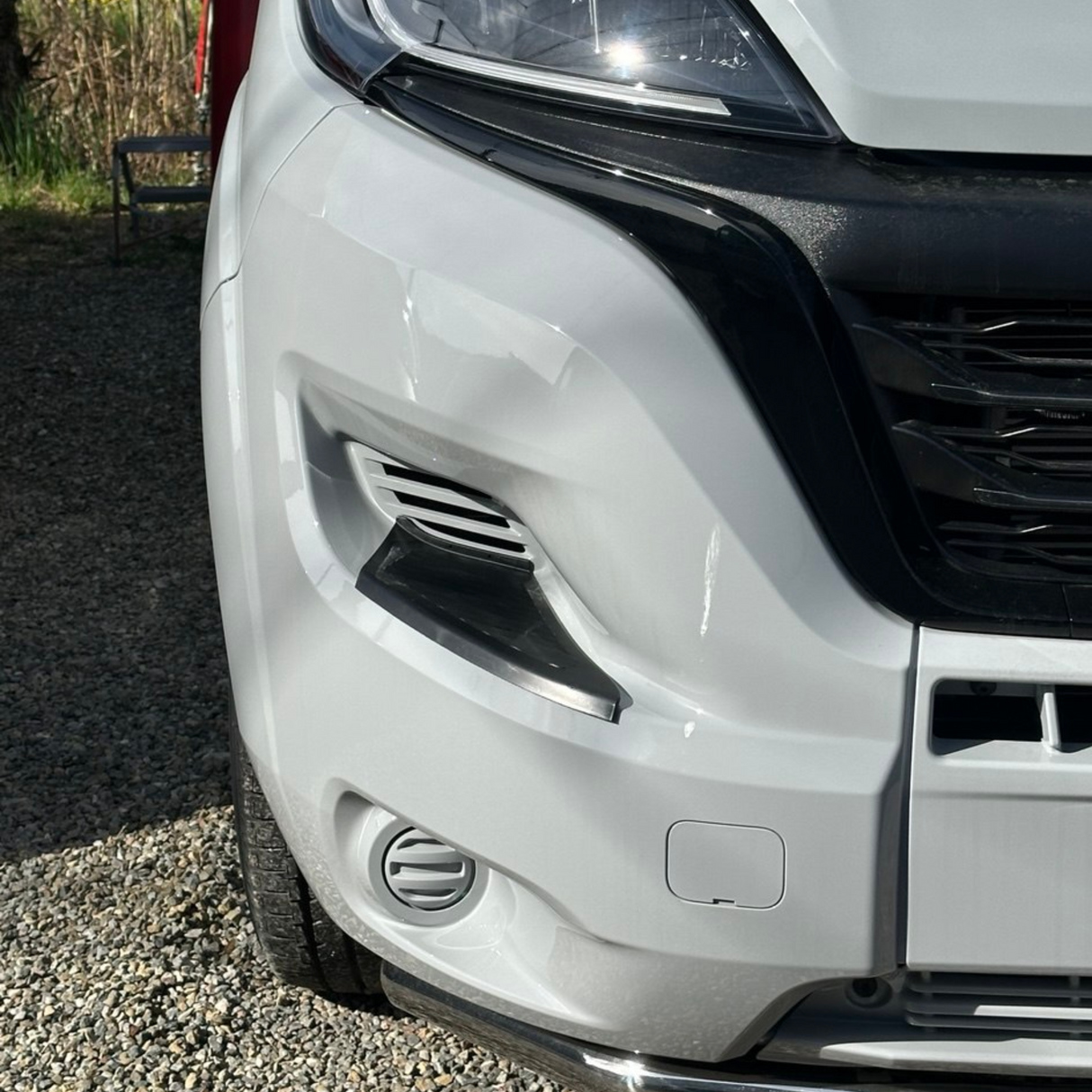 Für Fiat Ducato vordere Stoßfänger-Fußschutzplatten – Schwarz, Set aus 2 | Van-X