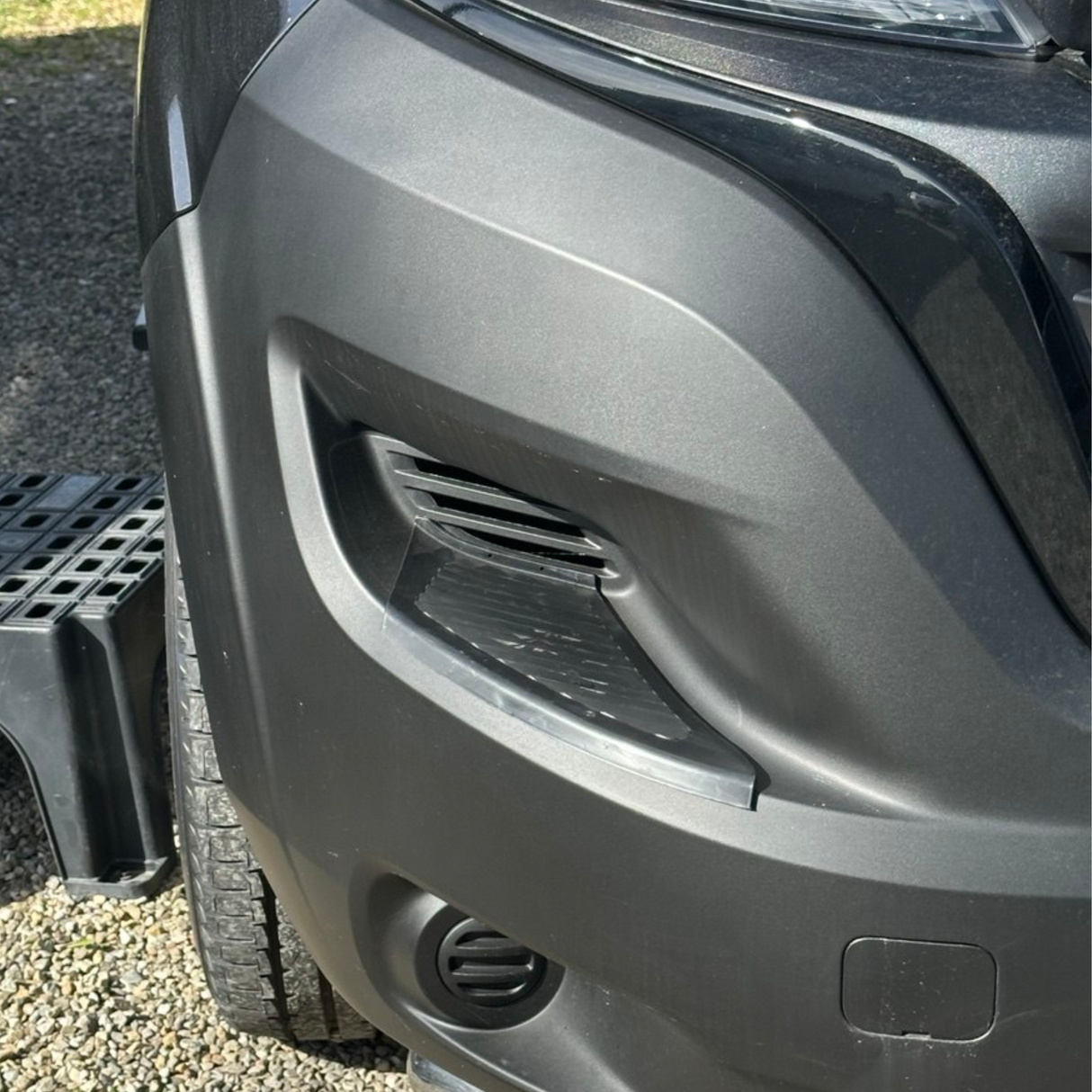 Für Fiat Ducato vordere Stoßfänger-Fußschutzplatten – Schwarz, Set aus 2 | Van-X