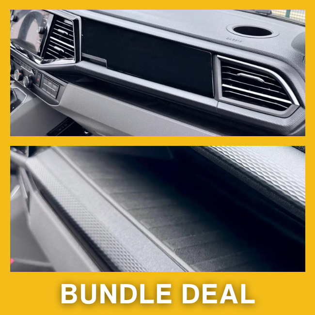 For Volkswagan Transporter T6.1 Comfort Glovebox Interior Bundle Package - Gloss Black
