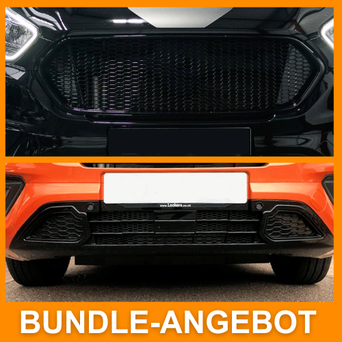 Per Ford Transit Custom Gloss Black Honeycomb Grille Set - Preverniciato e pronto per il montaggio
