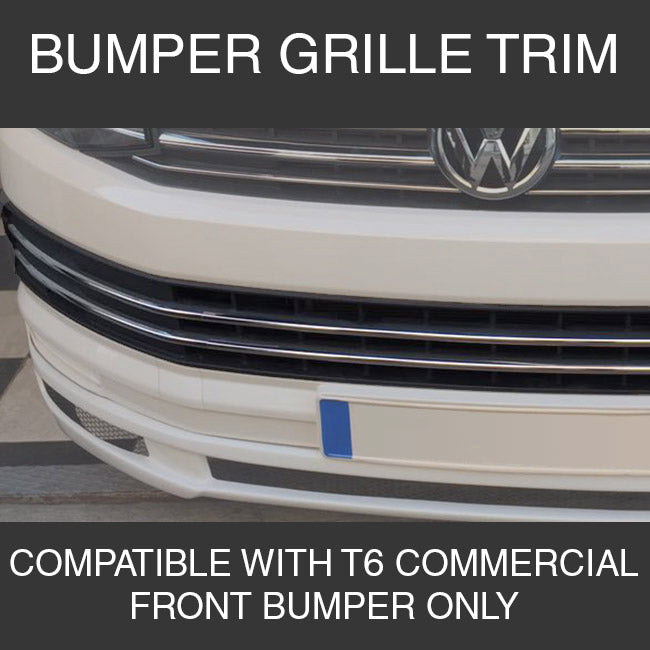 For VW T6 Transporter Front Bumper Trim Stainless Steel