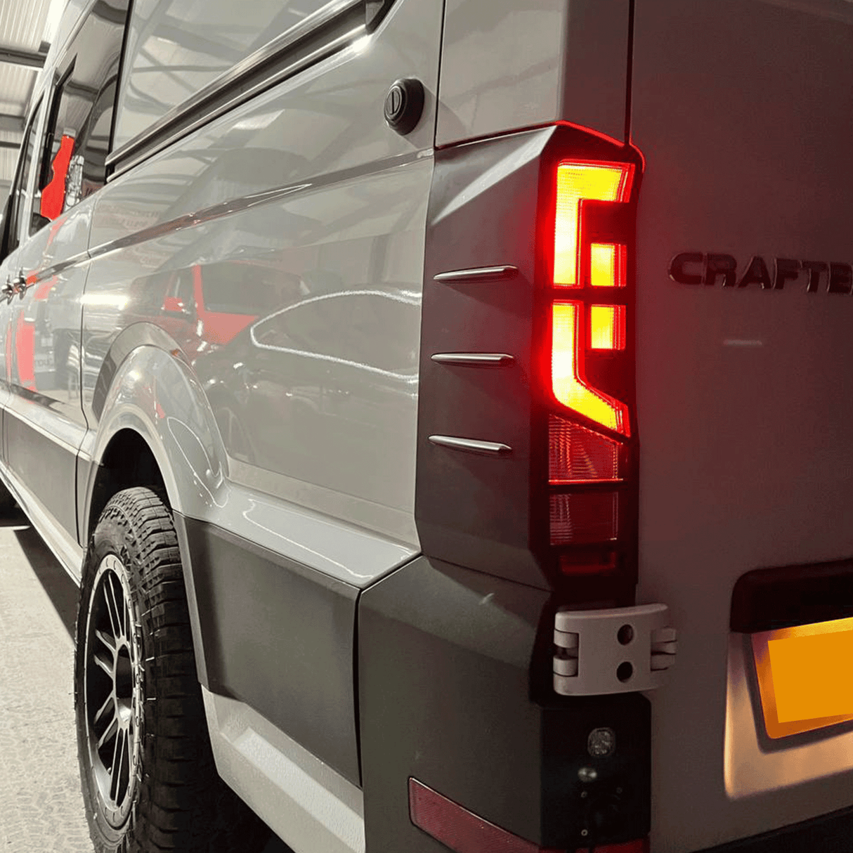 Voor Volkswagen Crafter achterlichtbeschermers - mat zwart (vanaf 2018)