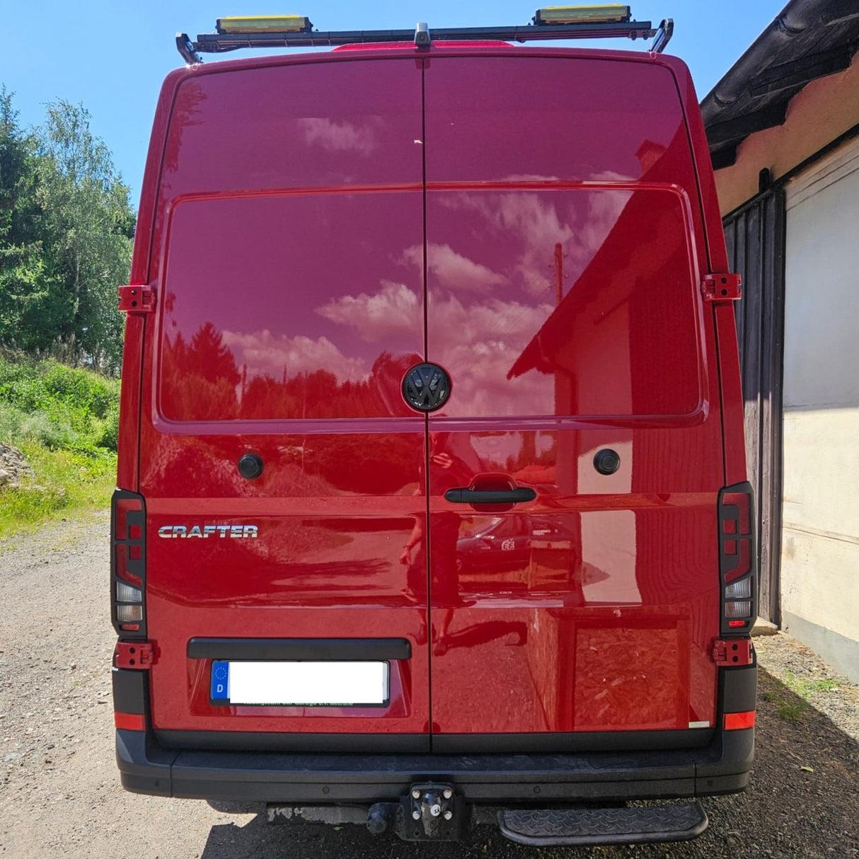 Per protezioni luci posteriori Volkswagen Crafter - Nero opaco (dal 2018 in poi)