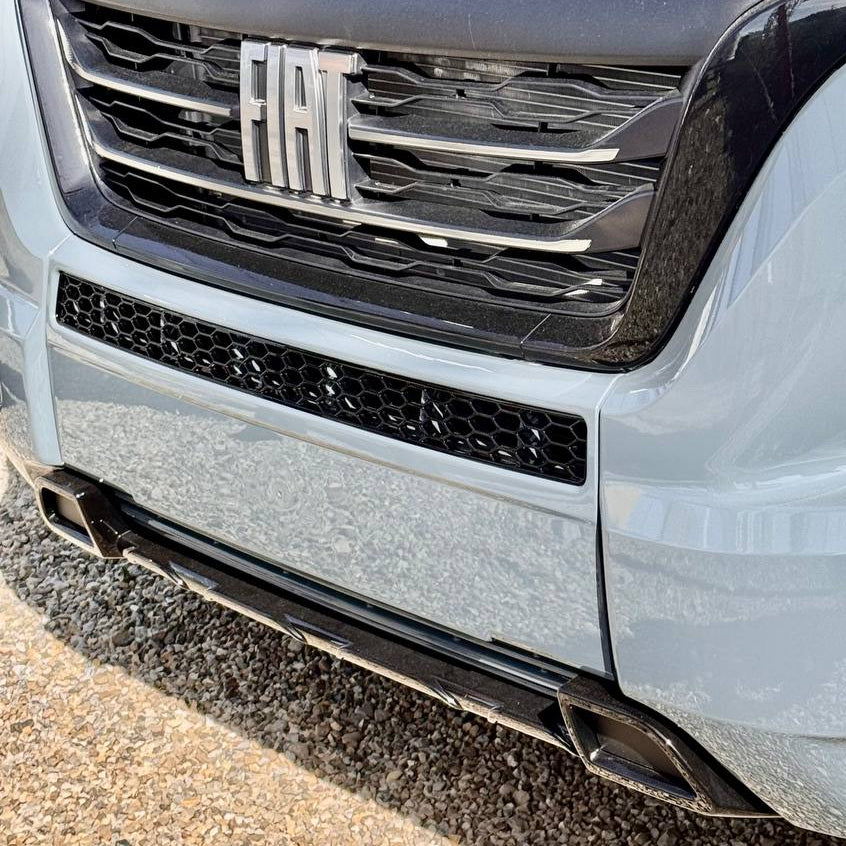 For Peugeot Boxer Bumper Honeycomb without Parking Sensors - Gloss Black