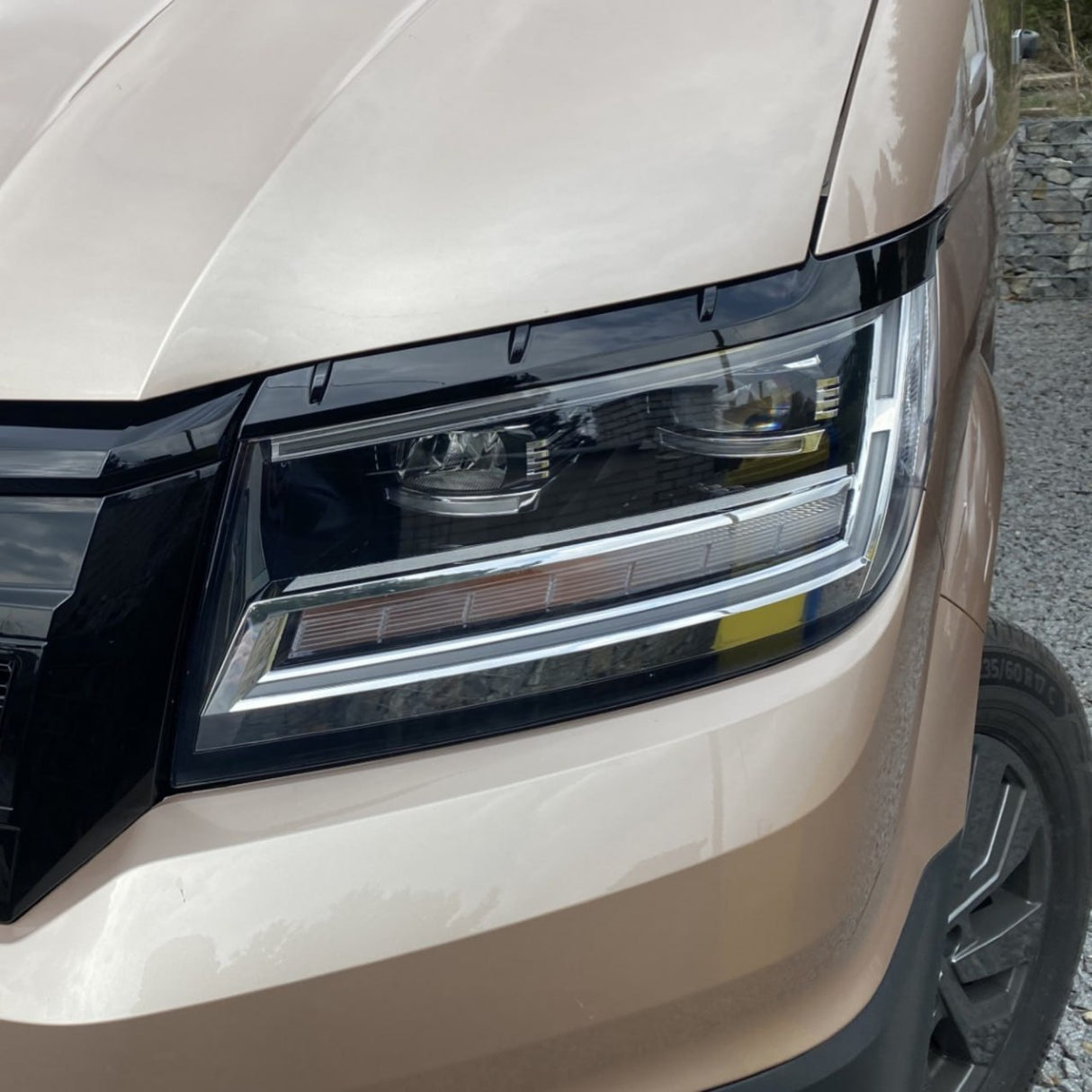 Voor nieuwe VW Crafter Koplamp Wenkbrauwtrim - Glanzend Zwart - Van Styling accessoire van Van-X