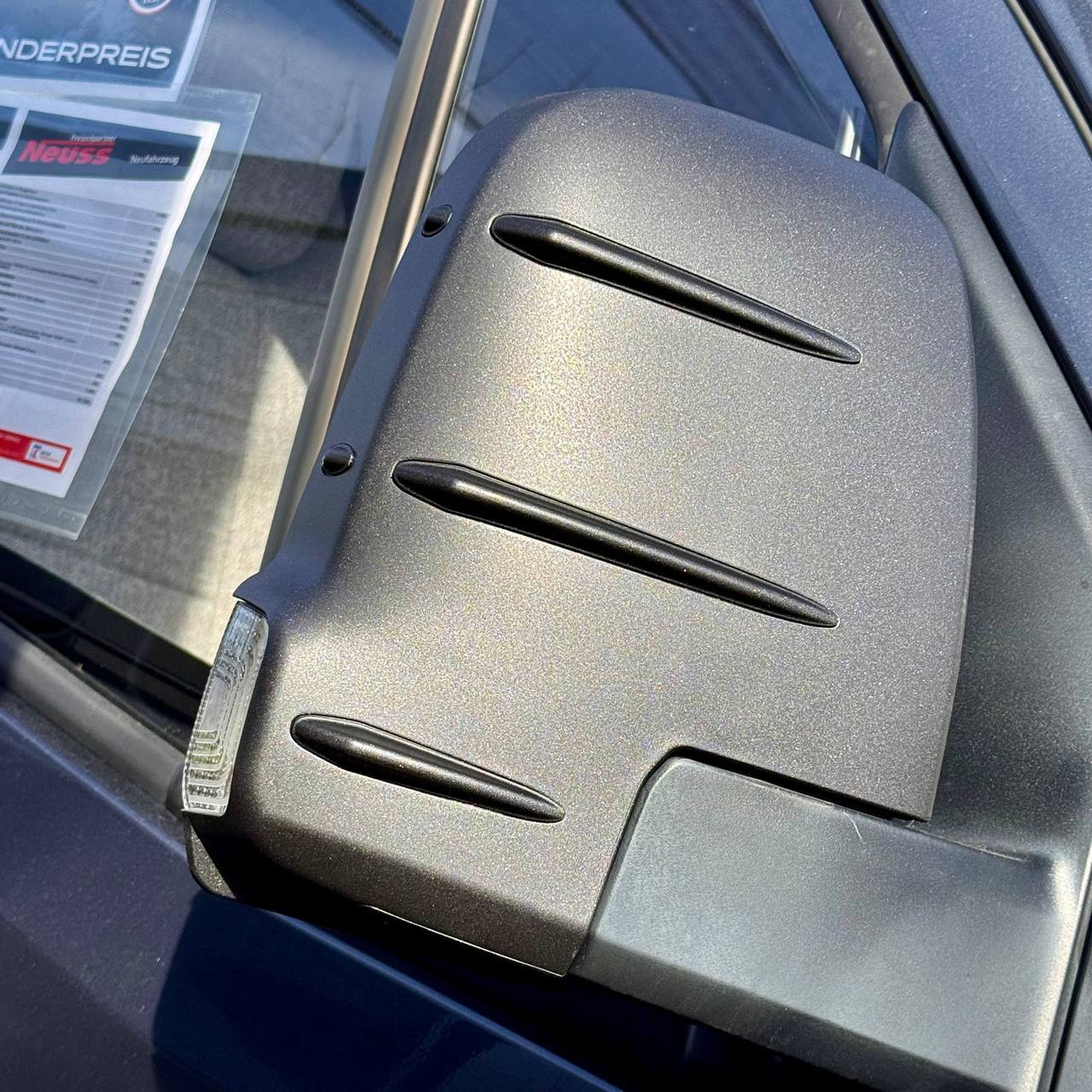 Per Mercedes Sprinter 907 Coperchi specchietti retrovisori esterni con indicatore di direzione - Hammerite (Set di 2) - Tappi di ricambio per modelli 907