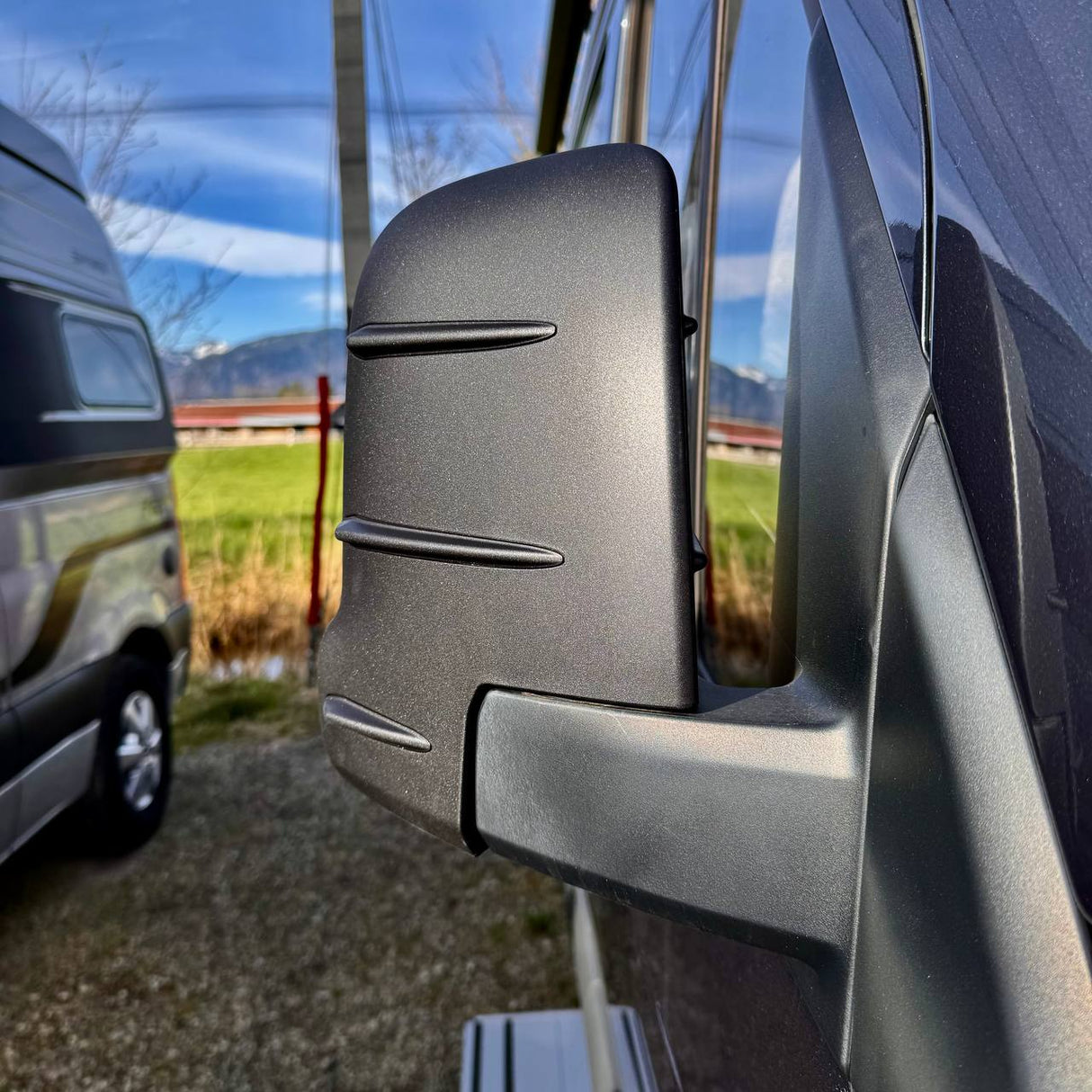 Per Mercedes Sprinter 907 Coperchi specchietti retrovisori esterni con indicatore di direzione - Hammerite (Set di 2) - Tappi di ricambio per modelli 907