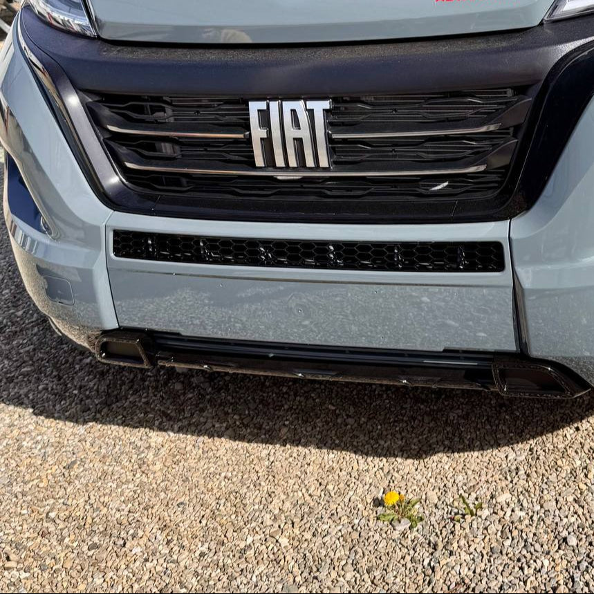 Fiat Ducato Bumper Honingraat zonder Parkeersensoren - Glanzend Zwart