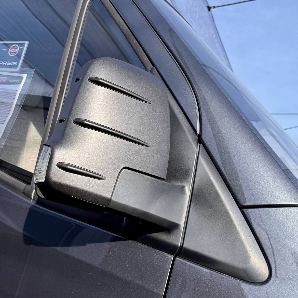 Per Mercedes Sprinter 907 Coperchi specchietti retrovisori esterni con indicatore di direzione - Hammerite (Set di 2) - Tappi di ricambio per modelli 907