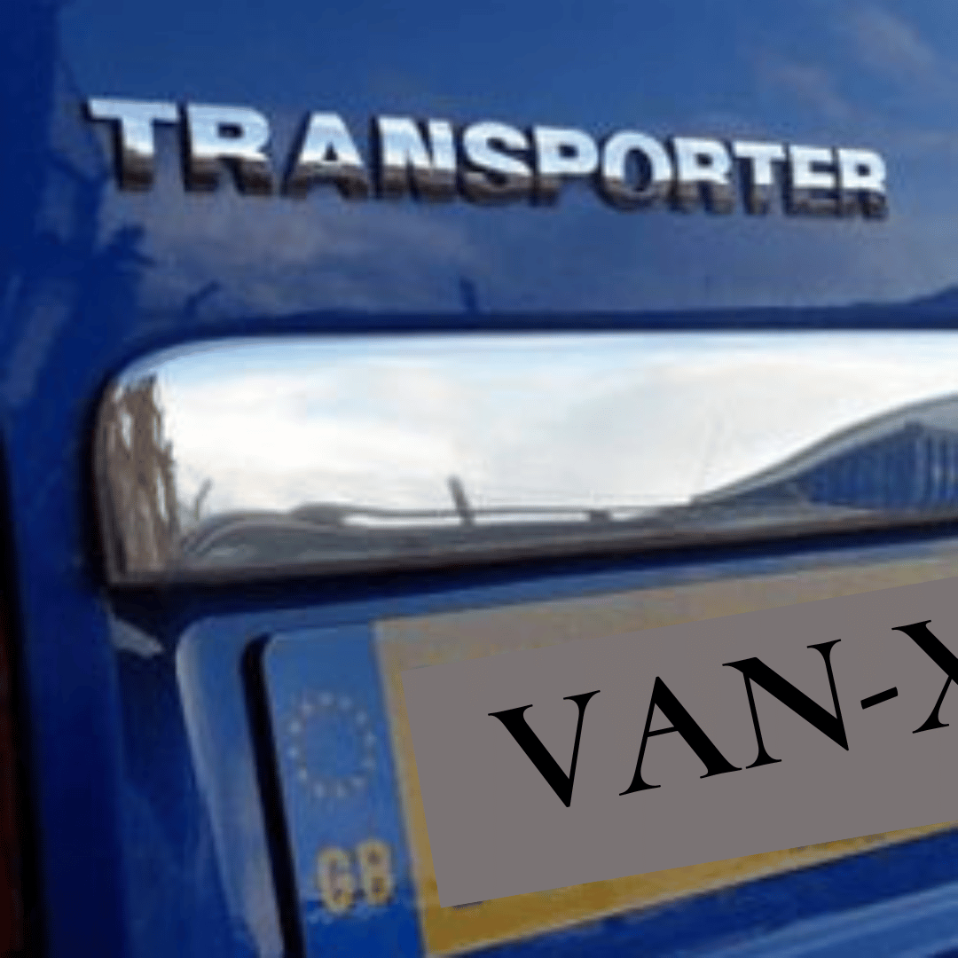 For VW T5 Transporter Stainless Steel Number Plate Trim For Barndoor