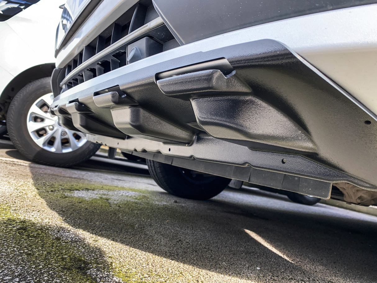 Für Ford Transit Custom MK1, vorderer unterer Stoßstangenschutz und Kotflügel – (schwarz strukturiert), langlebiger Schutz (2012–2018)