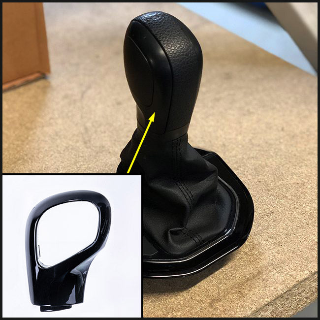 Copri pomello del cambio DSG per VW T6 Transporter - Copri pomello verniciato nero, pronto per l'installazione