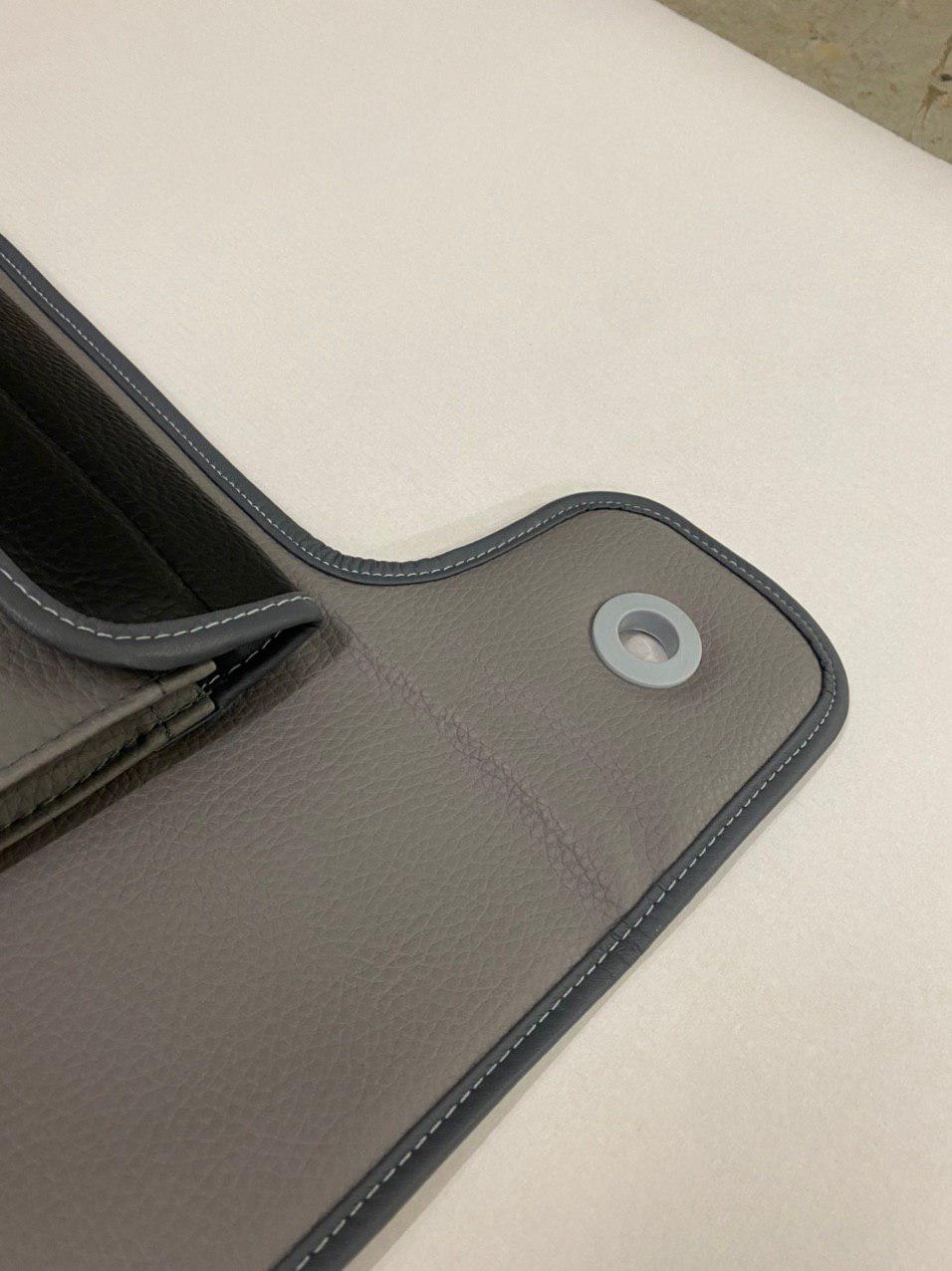 Per VW T5 / T5.1 Transporter Organizer per sedile posteriore doppio in similpelle per camper (grigio con coperchi neri)