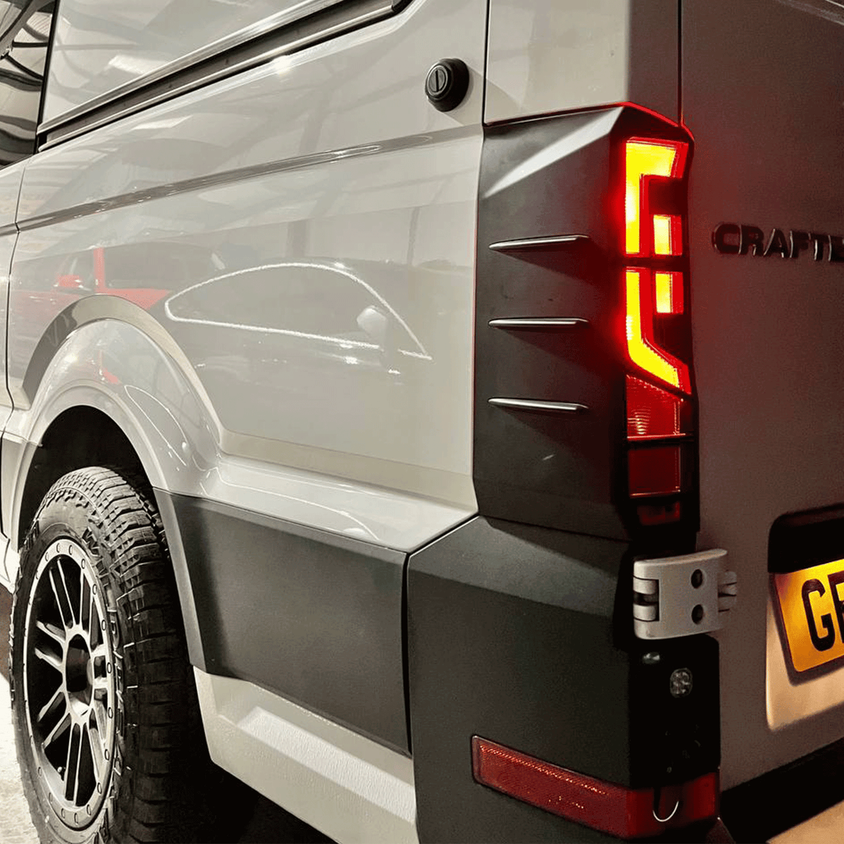 Voor Volkswagen Crafter achterlichtbeschermers - mat zwart (vanaf 2018)