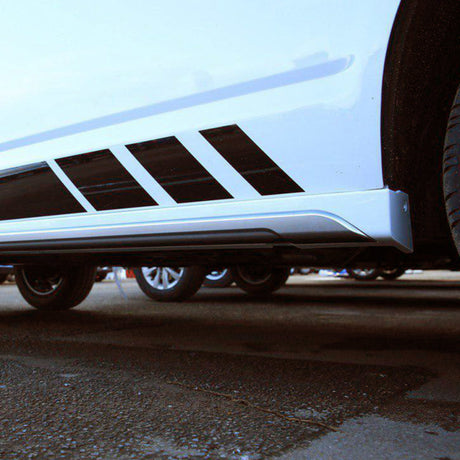 VW T5, T5.1 SWB zijskirts Candy wit kunststof