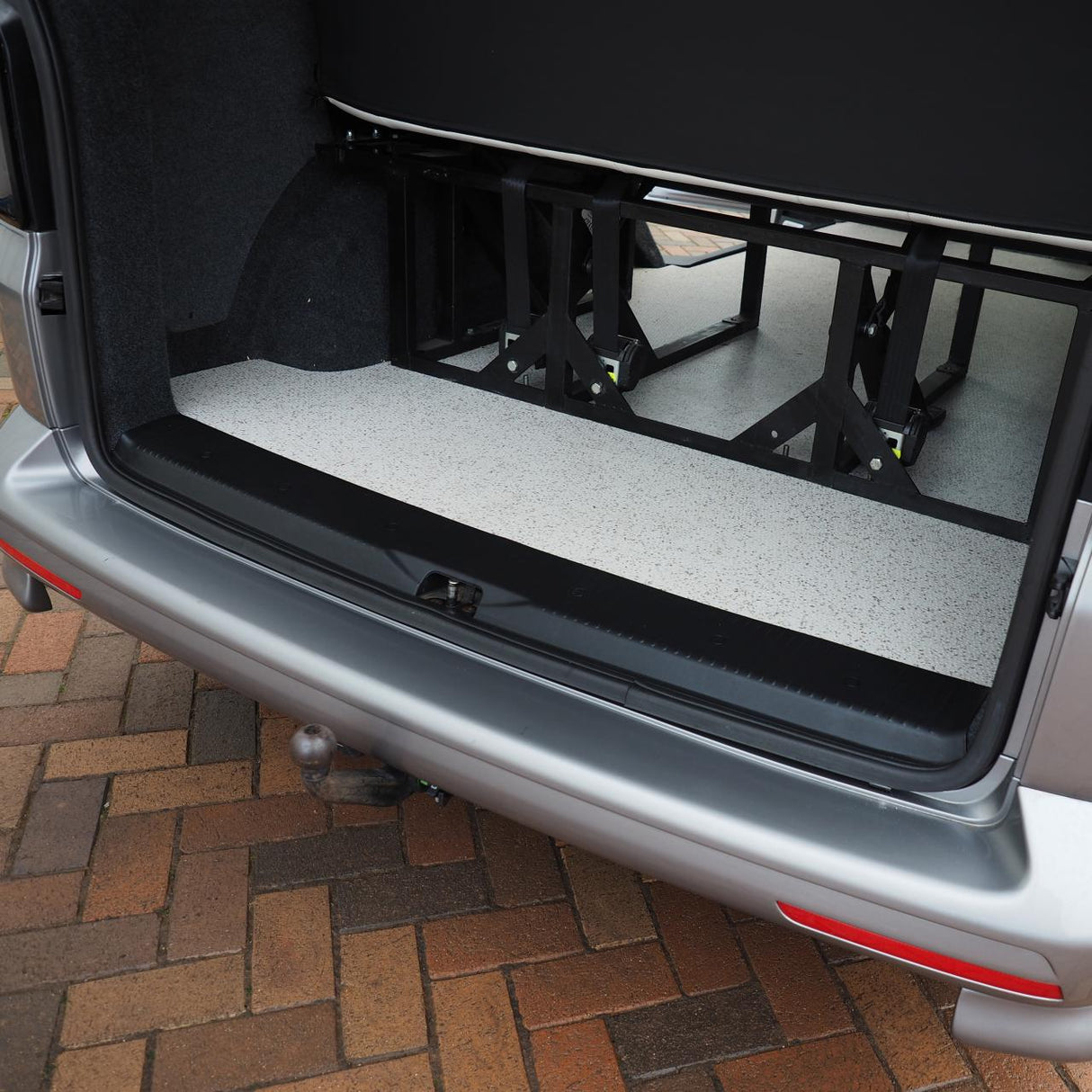 Voor VW T6 V2 Transporter Achterdrempeldeksel Achterklep / Enkele Deur Kunststof Volledige Lengte