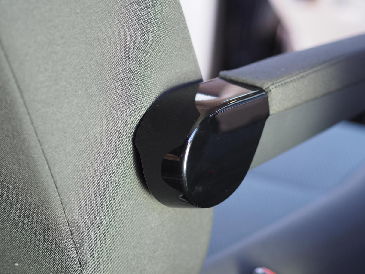 VW T6 Twin Seat Tappi cerniera + braccioli Styling Caps Piano Black Interior Styling