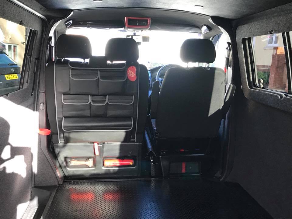 Para VW T6, T6.1 Transporter Organizador de asiento trasero de cuero sintético para asiento doble de