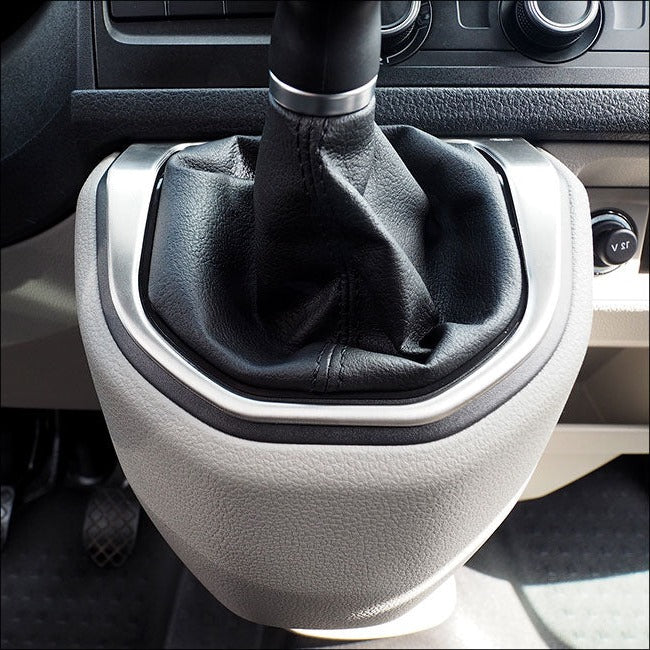 Gear Stick Surround For VW T6 Transporter Brushed Stainless Steel