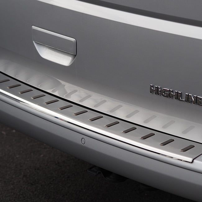 Stoßstangen Protector, hinten, Edelstahl, Version für Heckklappe, VW T6, Van-X