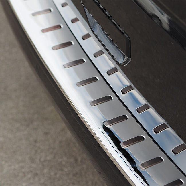 Stoßstangen Protector, hinten, Edelstahl, Version für Heckklappe, VW T6, Van-X