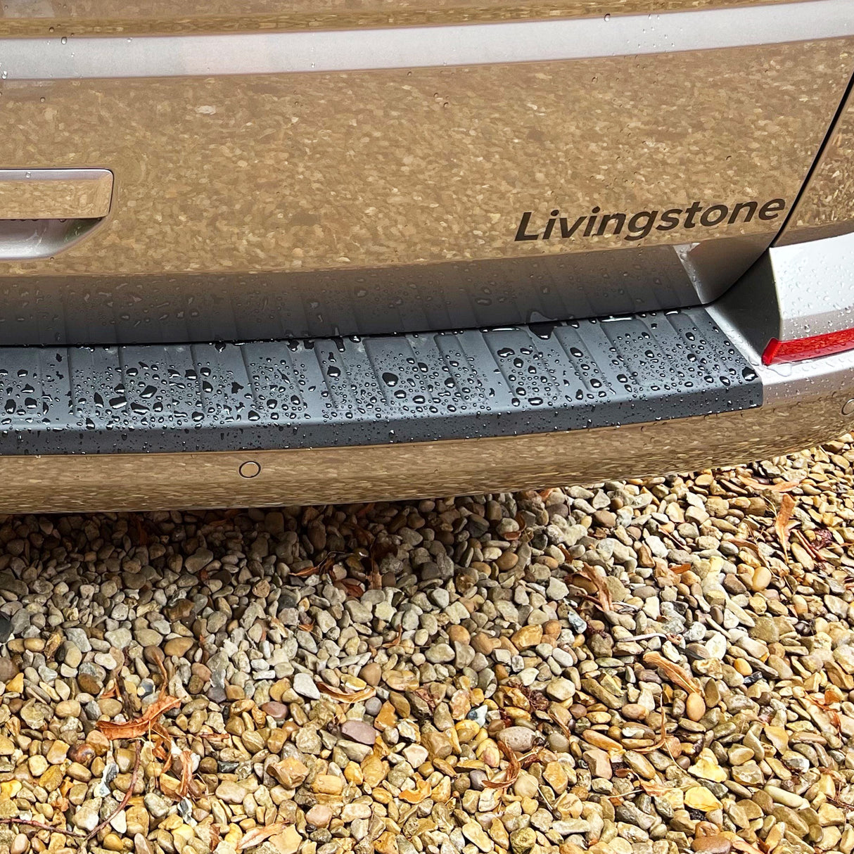 Pour VW T6.1 Transporter Multivan Protection de pare-chocs arrière - Protection de hayon en plastique noir