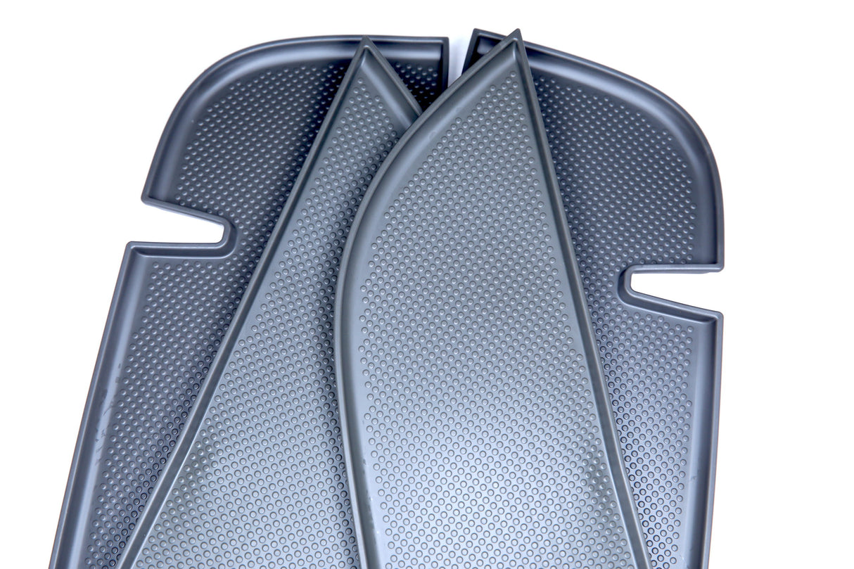 VW T5, T5.1 NIEUW Deurvakinzetstukken, rubber, deurbekleding dubbele passagier (donkergrijs)