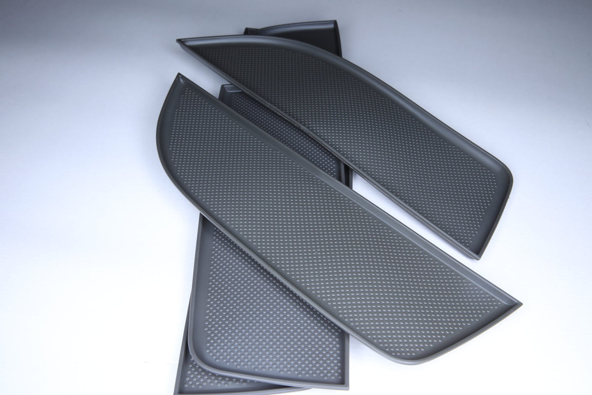 VW T5, T5.1 NUOVO Inserti tasche porta, Gomma, Rivestimento porta passeggero singolo (Grigio scuro)