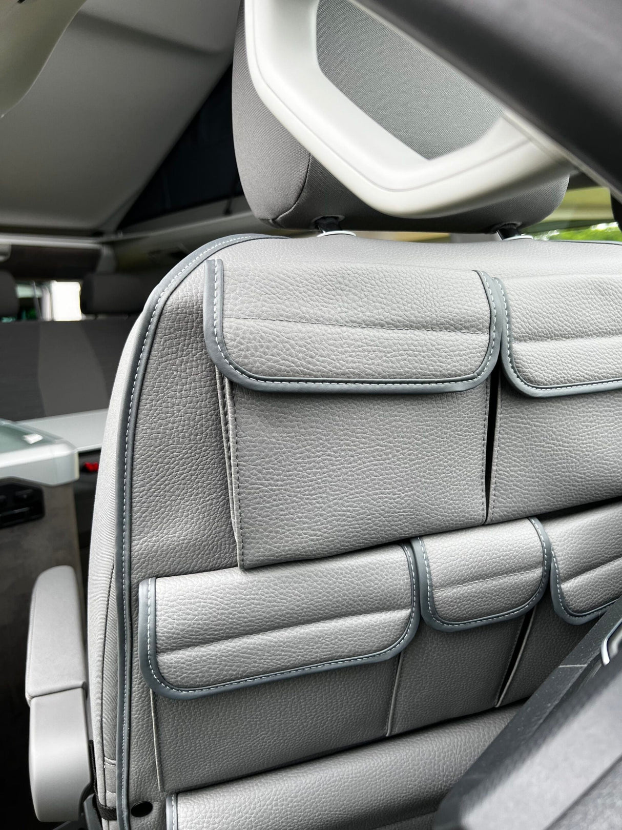 Per VW California Ocean, Coast, Beach Campervan singolo/capitano organizer per sedile posteriore in similpelle