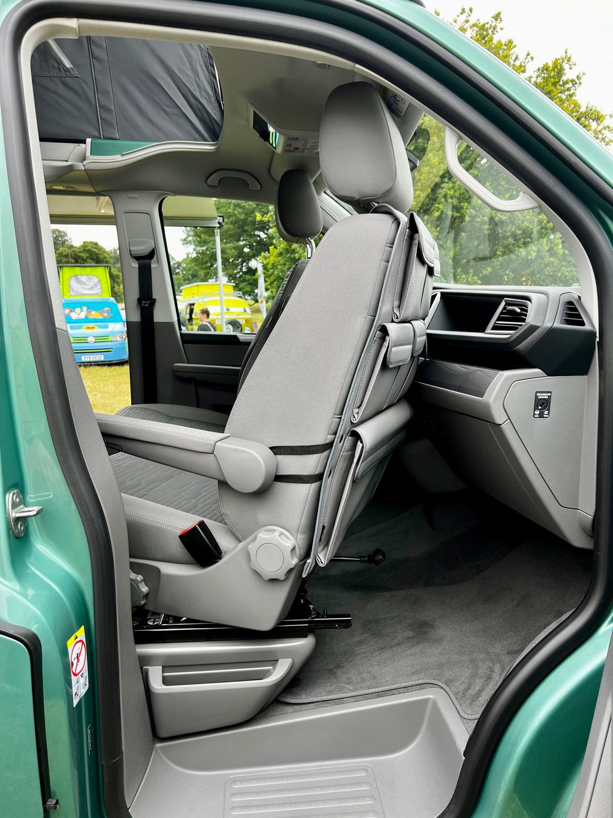 Per VW California Ocean, Coast, Beach Campervan singolo/capitano organizer per sedile posteriore in similpelle