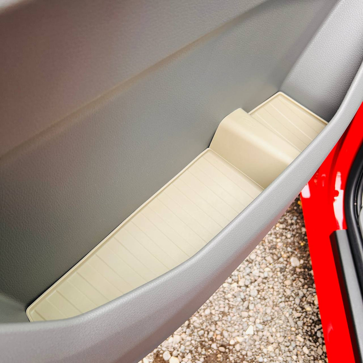 VW Crafter Nouvelle Forme Doublure de Porte En Caoutchouc Poches Inserts Gris