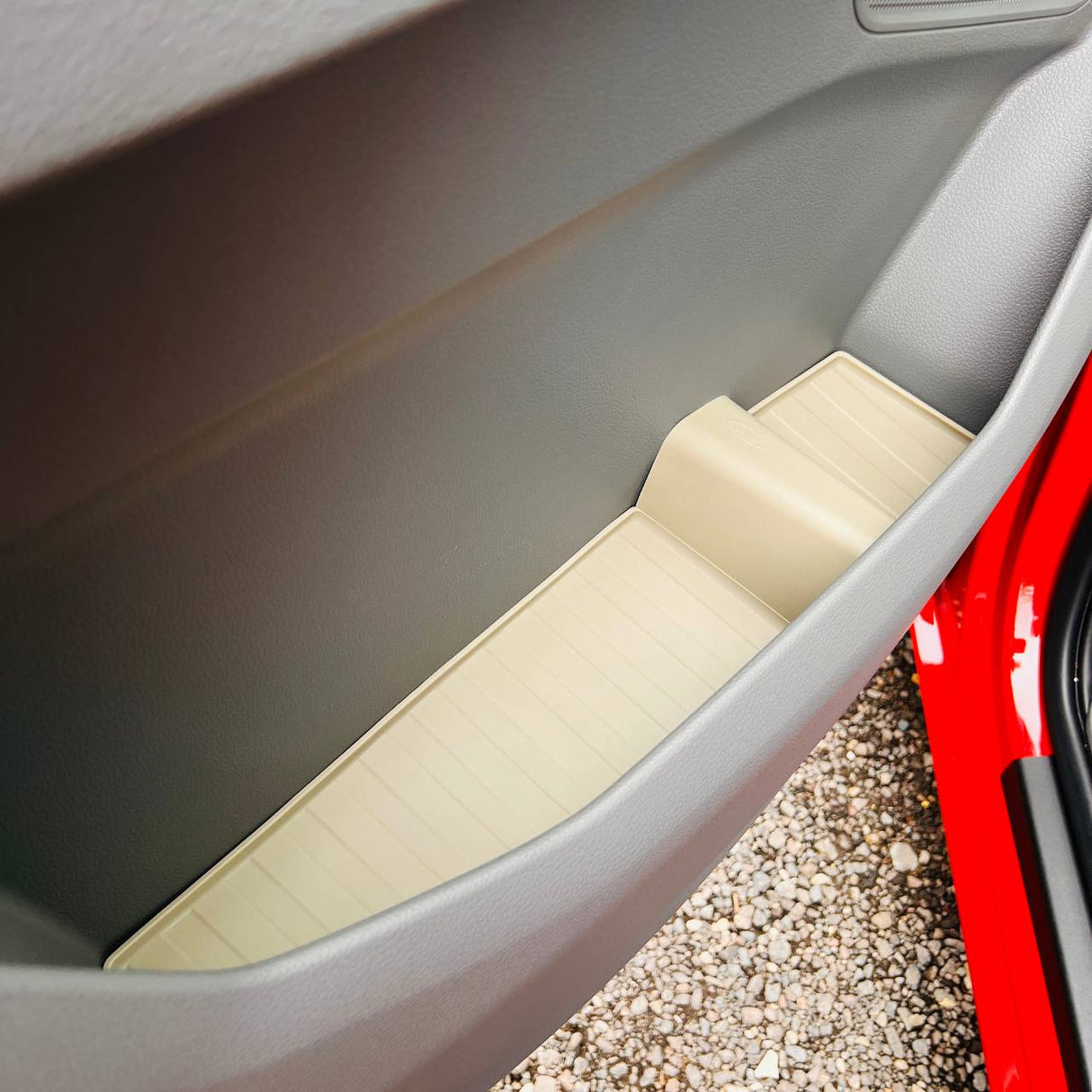 VW Crafter Nouvelle Forme Doublure de Porte En Caoutchouc Poches Inserts Gris