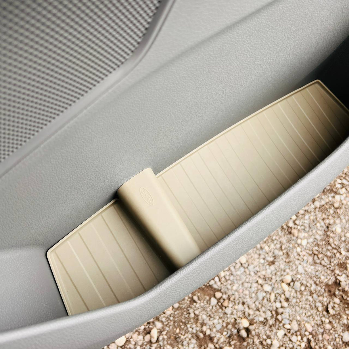 VW Crafter Nouvelle Forme Doublure de Porte En Caoutchouc Poches Inserts Gris