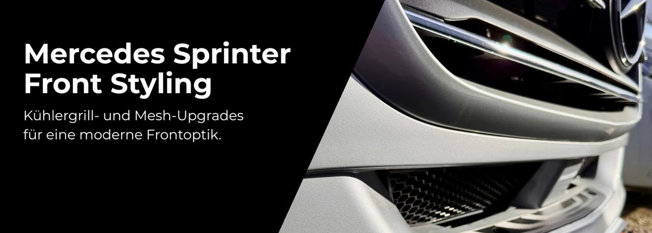 Mercedes Sprinter front styling with honeycomb mesh grille upgrade